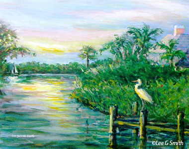 A1A Canal Heron