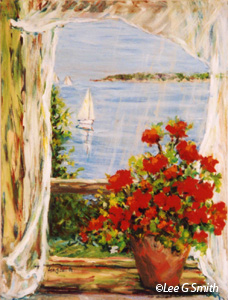 Geraniums in the Breeze