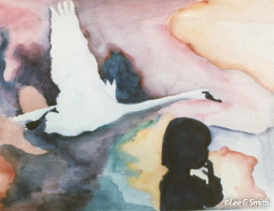Girl and Swan