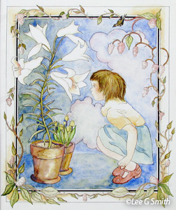 Girl Flower Inspector