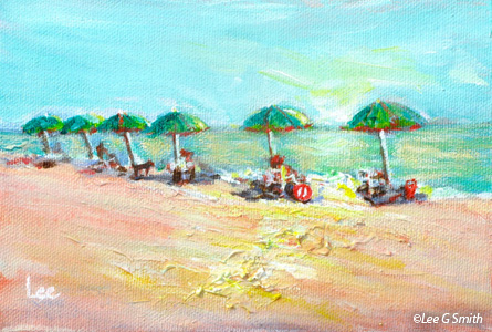 Green Umbrellas