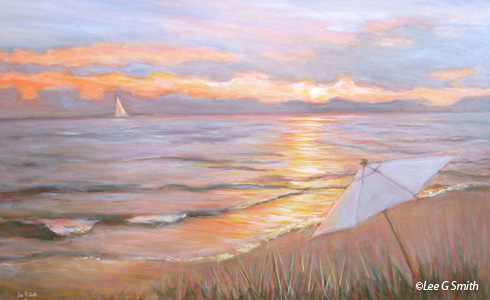  Sunset and Umbrella