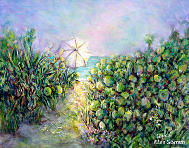 White Umbrella in Sunlight