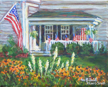 Cape Cod Flag Porch