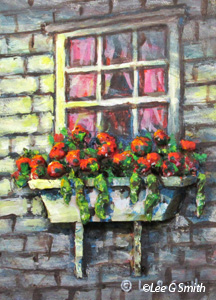 Geraniums Window Flower Box