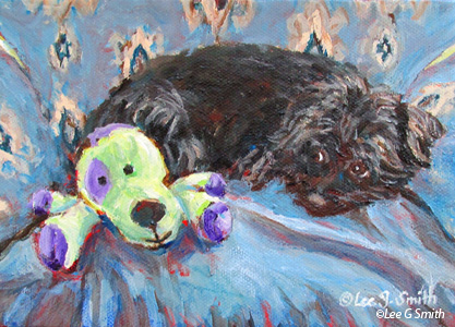 Yorkiepoo and Friend